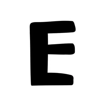 Bold E letter latin english Stock Illustration