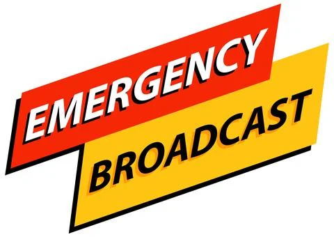 Bold Emergency Broadcast Alert Vector Illustration Stock Illustration
