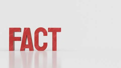 Bold Fact Statement Concept 3d render. Stock Illustration