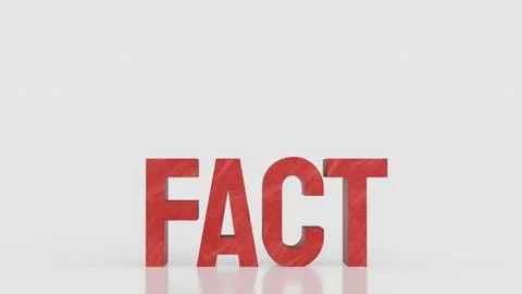 Bold Fact Statement Concept 3d render. イラスト素材
