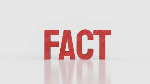 Bold Fact Statement Concept 3d render. Stock Photos
