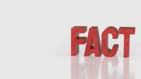 Bold Fact Statement Concept 3d render. Stock Photos
