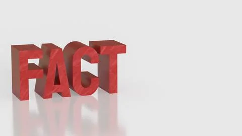 Bold Fact Statement Concept 3d render. Stock Photos