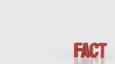 Bold Fact Statement Concept 3d render. Stock Photos