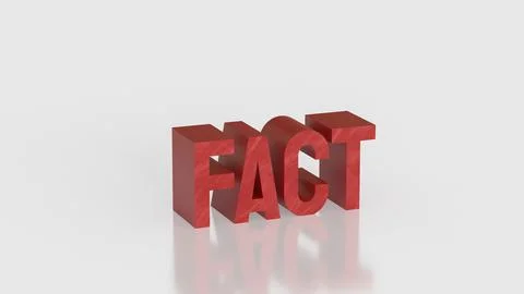 Bold Fact Statement Concept 3d render. Stock Photos