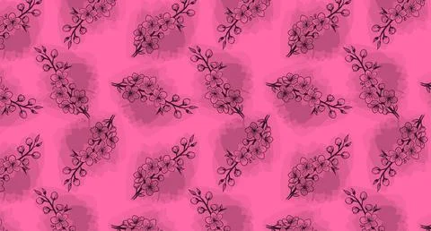 Bold floral seamless pattern Stock Illustration