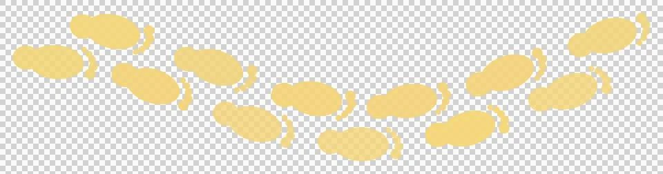 Bold footprints path on transparent background, cut out イラスト素材