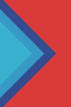 Bold geometric arrow points forward with layered hues. Stock Illustration