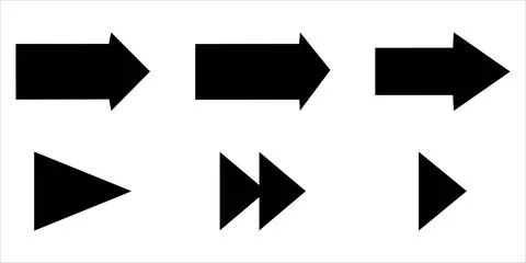 Bold Geometric Arrows Pack Stock Illustration