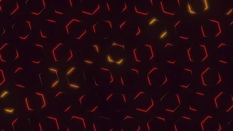 Bold geometric design red and yellow lines on black background Stock Footage 259295585