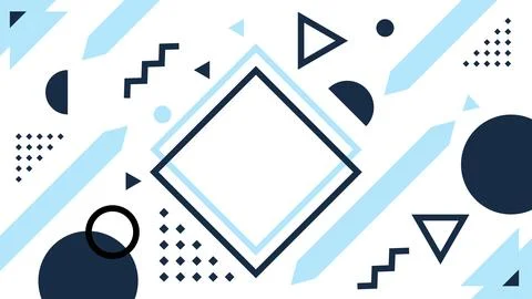 Bold Geometric Layout on White Background Stock Illustration