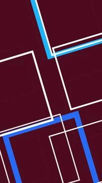 Bold geometric lines intersect over a deep burgundy background with electri.. Ilustração Stock
