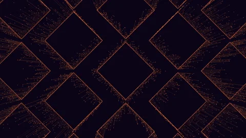 Bold geometric pattern black and orange diamonds and lines Stock Footage 275580358