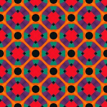 Bold Geometric Print Seamless Pattern Background Stock Illustration