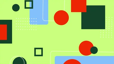 Bold geometric shapes and abstract patterns in a dynamic design on soft green 스톡 동영상 295099731