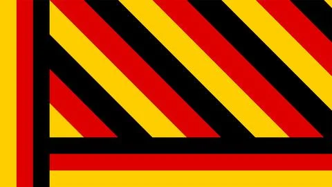 Bold German flag inspired background with diagonal and vertical stripes in .. Stock Illustration