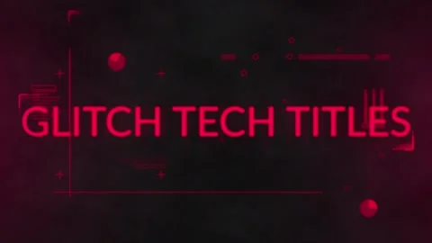 Bold Glitch Tech Titles Stock After Effects