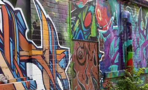 Bold Graffiti Wall Stock Photos