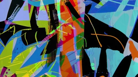 Bold Graphic Abstract Grunge Pattern Seamless Loop Stock Footage 328315721