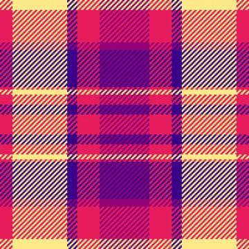 Bold, graphic plaid pattern in shades of pink, yellow, and purple. Useful f.. イラスト素材