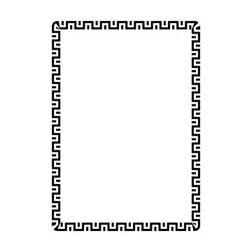 Bold Greek border frame with geometric meander ornament styling designed fo.. Stock Illustration
