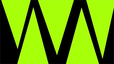 Bold green background with giant black zigzag wave pattern Video stock 317529284