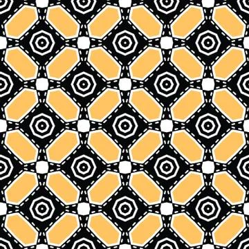 Bold hand drawn cross circle quilt. Vector pattern seamless background. Symmetry Illustrazione stock