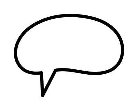 A bold, hand-drawn speech bubble graphic, perfect for communication, conver.. Stock Illustration