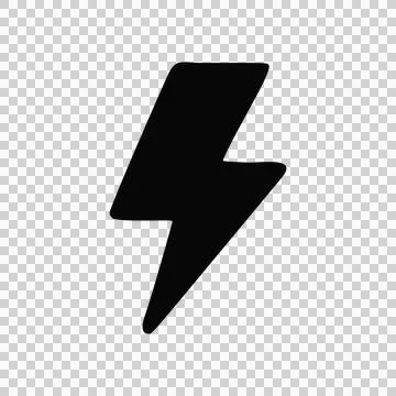Bold Handdrawn Lightning Bolt Symbol Icon Represents Energy And Power Stockillustratie