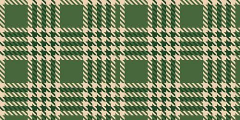 Bold houndstooth check pattern in deep forest green and warm tan. Traditional Stock Illustration