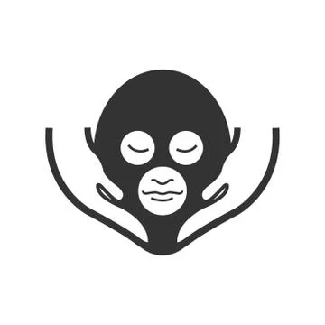 Bold Icon Face Massage Alternative medicine icon Stock Illustration
