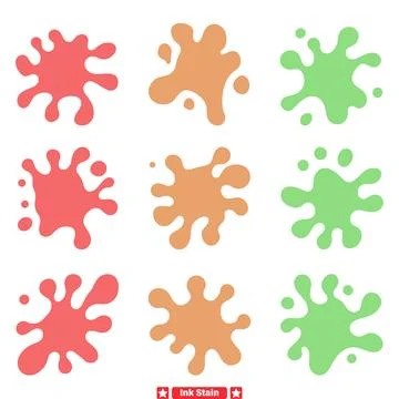 Bold Ink Splash Vector Shapes  Make a Bold Statement with Dynamic Forms Illustrazione stock