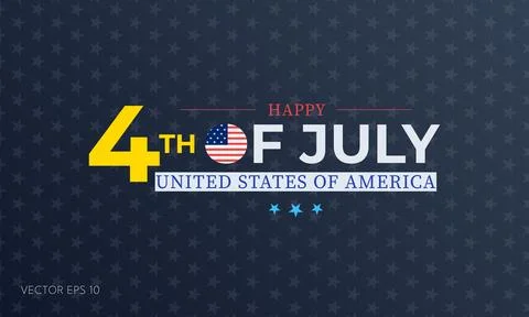 Bold July 4 with USA Elements Illustrazione stock