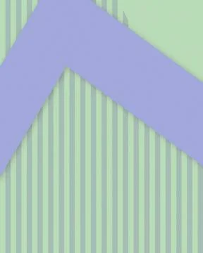A bold lavender arrow shape overlaps soft mint vertical lines in a calm mod.. Stock Illustration