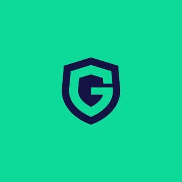 Bold letter g in the shield . G shield logo vector illustration eps10 Stock Illustration