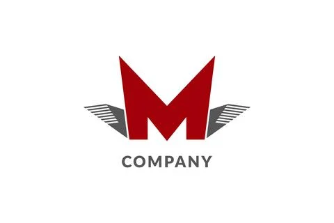Bold letter M vector logo design Stockillustratie