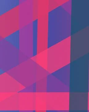 Bold magenta planes intersect with deep blue and purple blocks in a dynamic.. Illustrazione stock