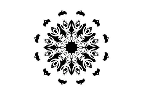 Bold Mandala Black White Complex Design Illustration Stockillustratie