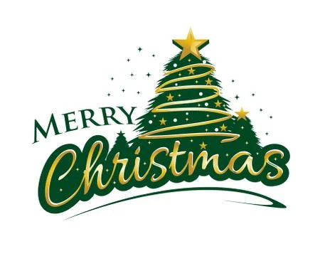 Bold merry Christmas Stock Illustration