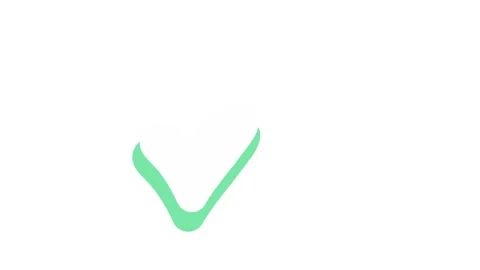 Bold minimalist green check mark animation video on white background 動画素材 343365690