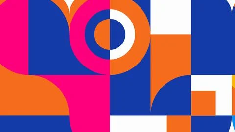 Bold modern vector shapes background Stock Illustration