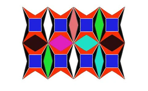 Bold Mosaic Tiles Stock Illustration