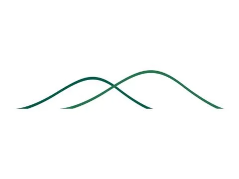Bold Mountain Monoline Illustration Icon Vector Design Stock Illustration