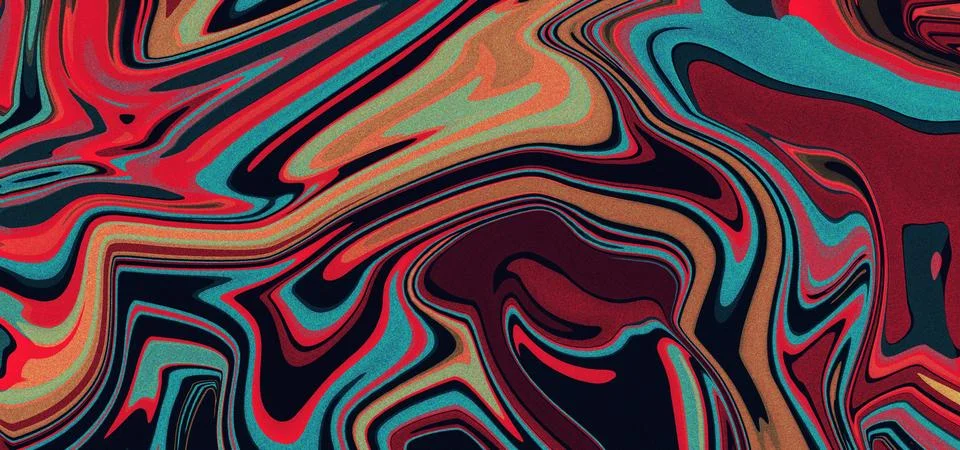 Bold multicolor dark abstract marble swirl background Stock Illustration
