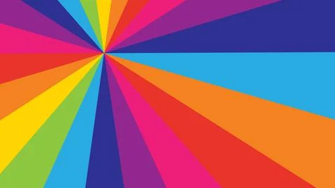 Bold multicolor radial background features vivid geometric rays converging イラスト素材