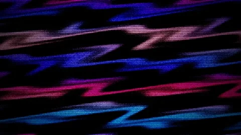 Bold Neon Pink and Blue Horizontal Zigzag Glitch Loop Background 動画素材 342501994