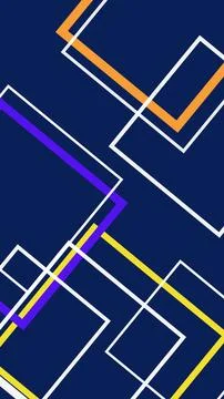 Bold neon zigzag lines intersect on a dark blue background, creating an ene.. Stock Illustration
