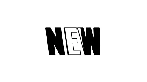 Bold New Label Text Badge for Product Launch Stock Footage 335575171
