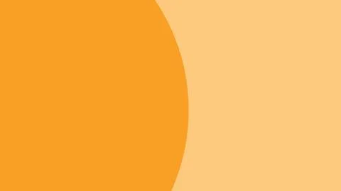 A bold orange circle overlaps a lighter beige field, creating a clean abstrac Illustrazione stock