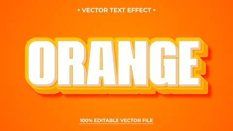 Bold Orange Text Effect with White Letters and Shadow on Gradient Background イラスト素材